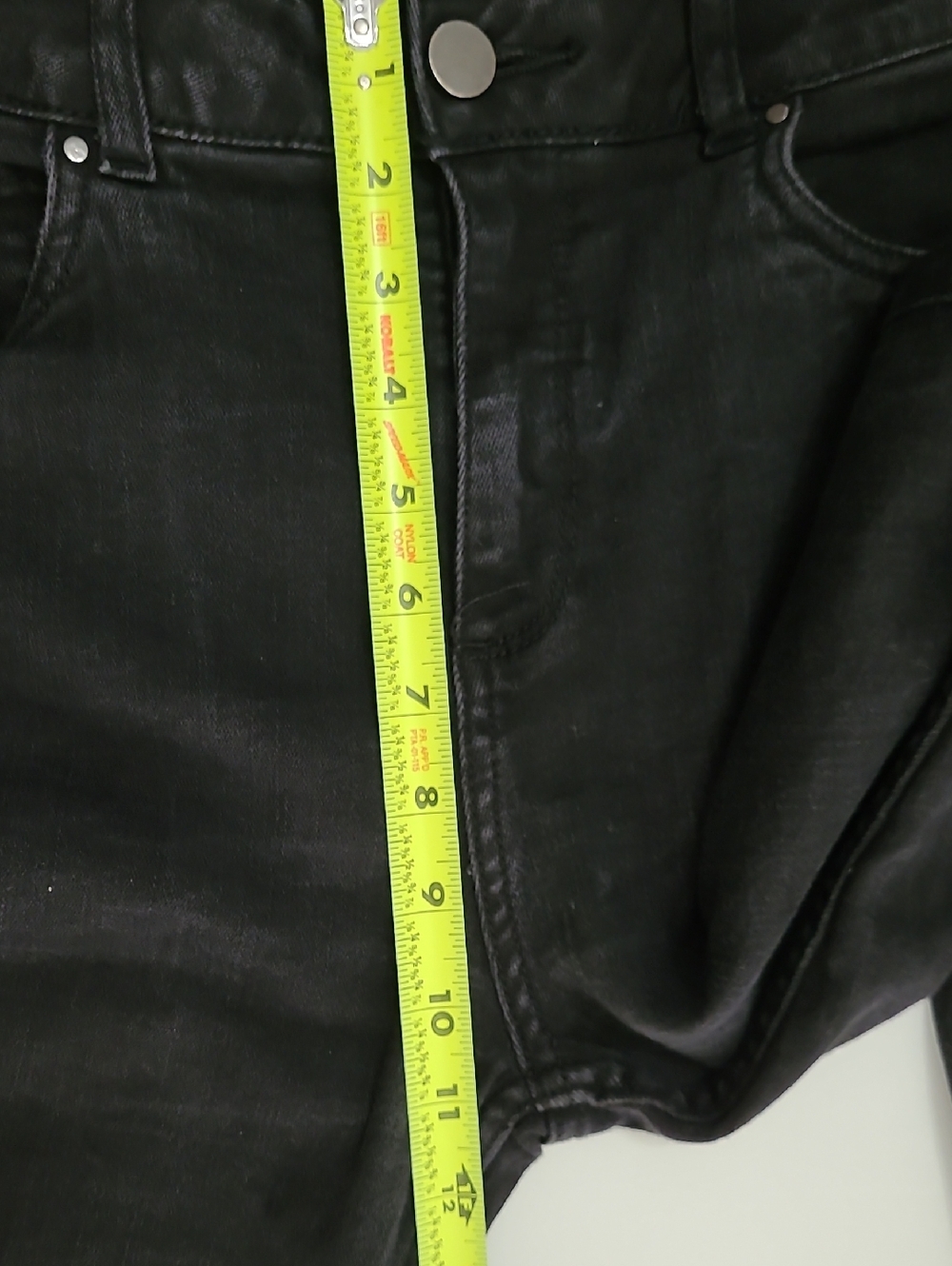 Rafaella Black Cropped Jeans with Colorful Embroidered Fringe Cuffs size 12 - Picture 9 of 9